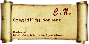 Czeglédy Norbert névjegykártya